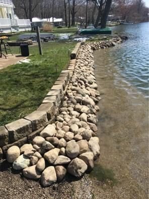 Stone Retaining Wall Riprap
