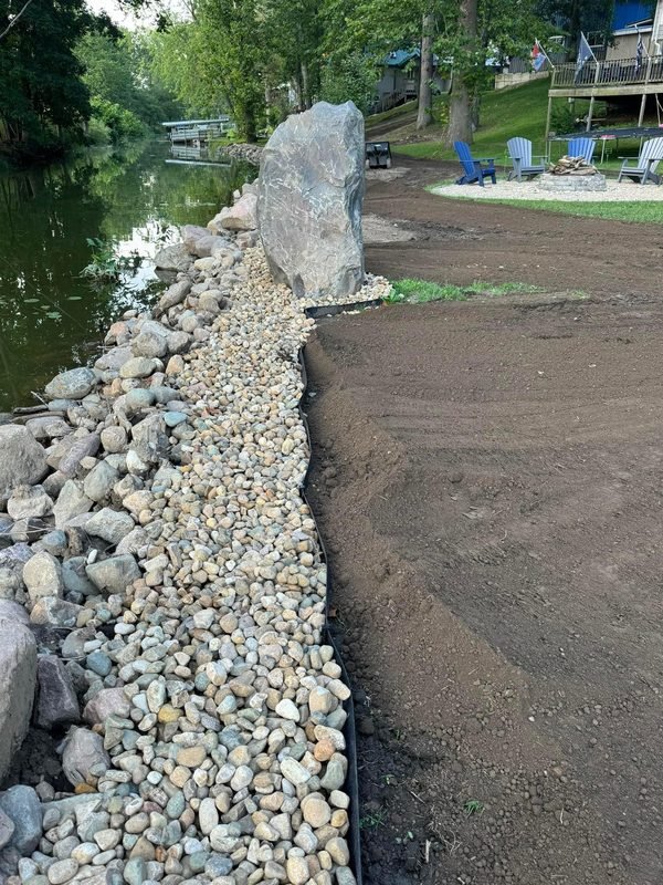 Stone Riprap Shoreline