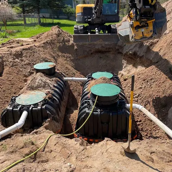 Septic system installation by DZ Contracting in Columbia City, Indiana